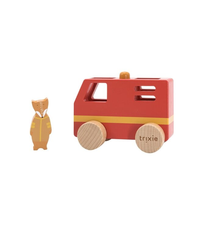 Trixie Trixie - Houten mini brandweerwagen