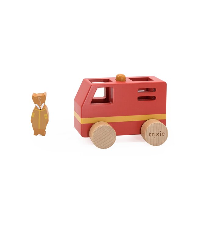 Trixie Trixie - Houten mini brandweerwagen