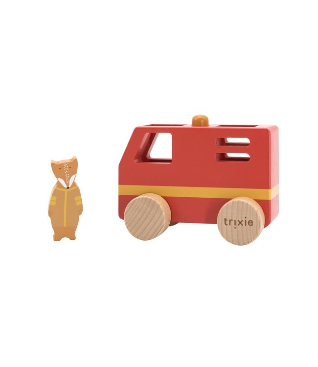 Trixie Trixie - Houten mini brandweerwagen