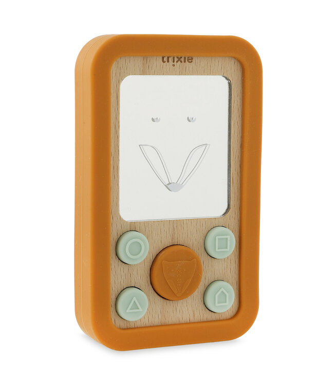 Trixie Trixie - Houten baby telefoon met siliconen - Mr. Fox