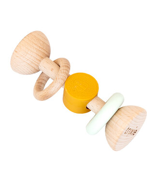 Trixie Trixie - Houten rammelaar met siliconen ringen - Mr. Lion