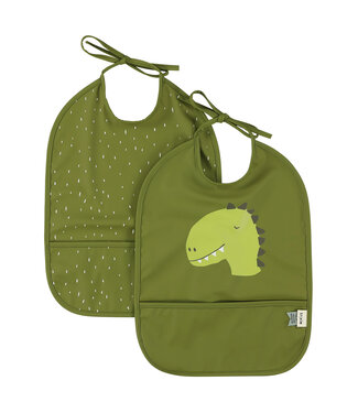 Trixie Trixie - Afwasbaar slabbetje 2-pack - Mr. Dino