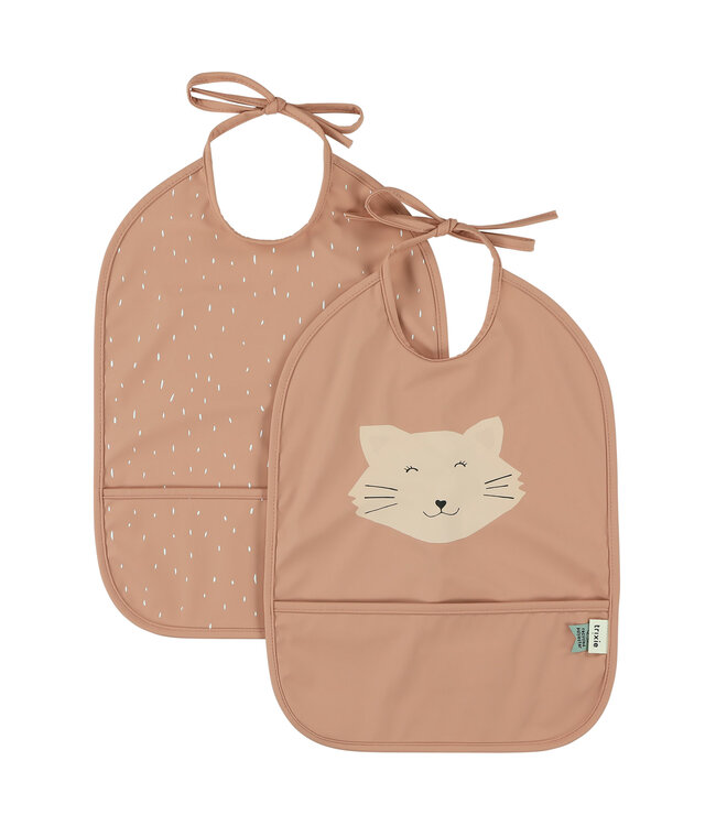 Trixie Trixie - Afwasbaar slabbetje 2-pack - Mrs. Cat