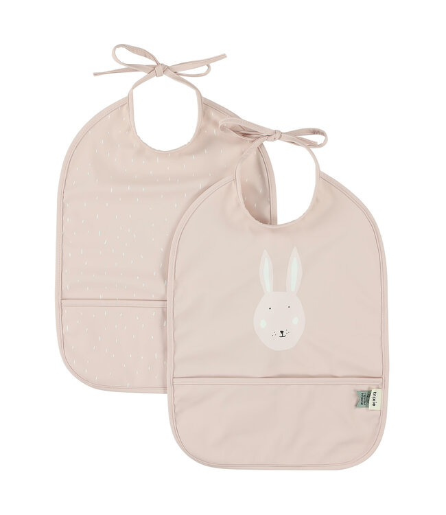 Trixie Trixie - Afwasbaar slabbetje 2-pack - Mrs. Rabbit