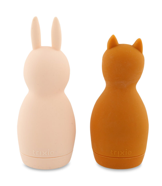 Trixie Trixie - Badspeelgoed sproeiende dieren - Mrs. Rabbit & Mr. Fox