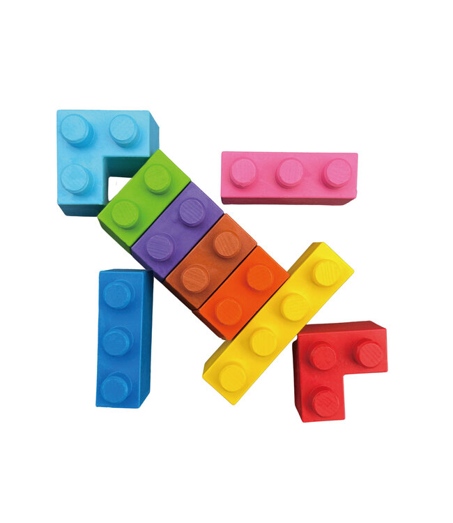 Haku Yoka Haku Yoka - WASKRIJTJES in BLOKVORM 18x3x17,5cm, gemengde modellen, bevat 10% bijenwas, in display 37x16x30,7cm, 3+