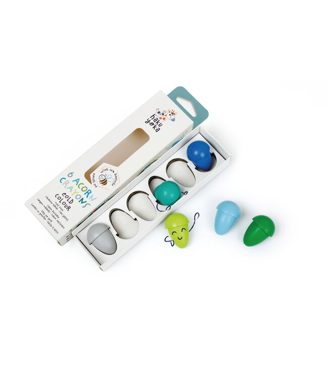 Haku Yoka Haku Yoka - WASKRIJTJES in KUBUS- of EIKELVORM, 20 gemengde modellen, bevat 10% bijenwas, in display 24,8x17,5x37cm, 3+