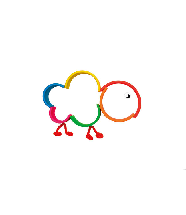 Dena Dëna - Neon: REGENBOOG 6x, in silicone, in doos, 0m+