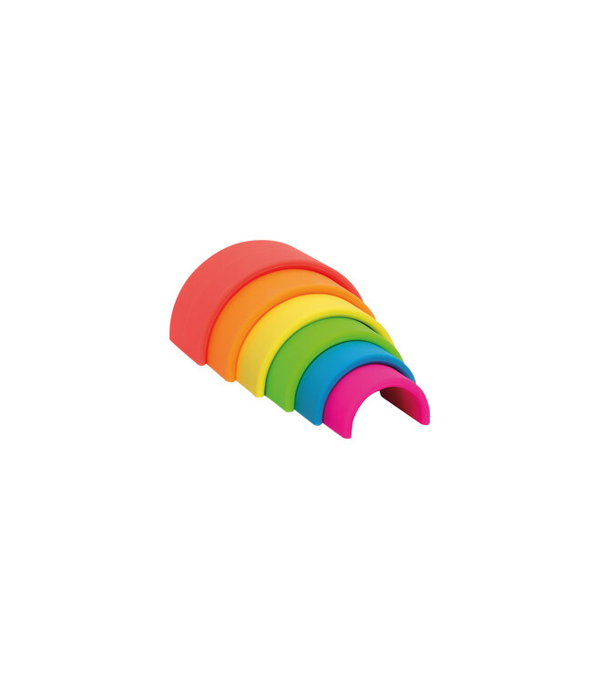 Dena Dëna - Neon: REGENBOOG 6x, in silicone, in doos, 0m+