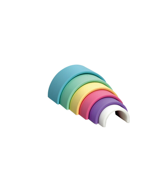 Dena Dëna - Pastel: REGENBOOG 6x, in silicone, in doos, 0m+