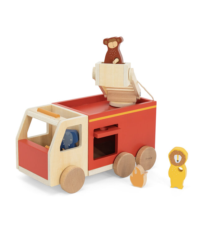 Trixie Trixie - Houten brandweerwagen