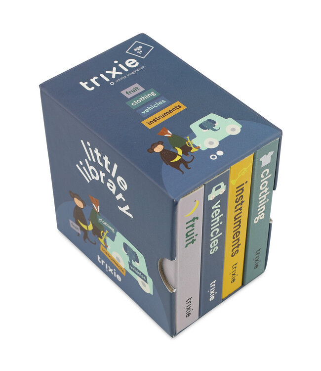 Trixie Trixie - Kleine bibliotheek - Kleding, Fruit, Voertuigen, Instrumenten