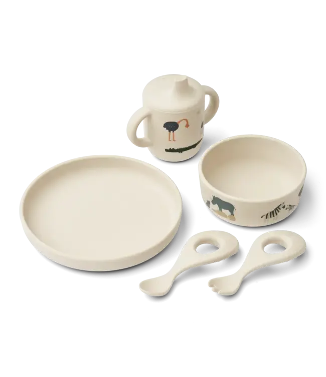 Liewood Liewood - Ryle Printed Tableware Set - All together / Sandy