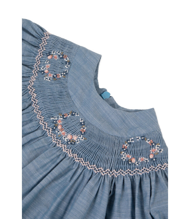 Tartine et Chocolat Tartine et Chocolat - Jurk met bloemen - Blauw