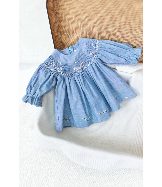 Tartine et Chocolat Tartine et Chocolat - Jurk met bloemen - Blauw