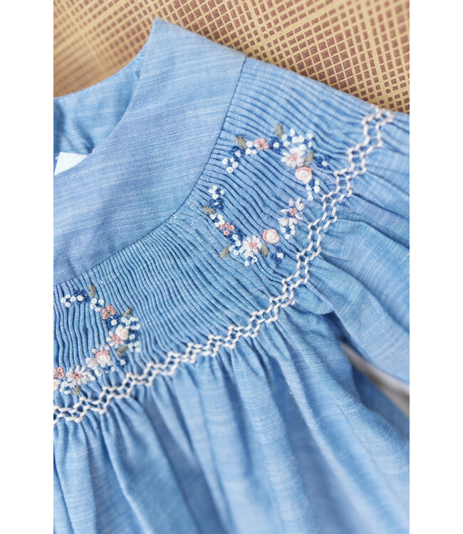 Tartine et Chocolat Tartine et Chocolat - Jurk met bloemen - Blauw