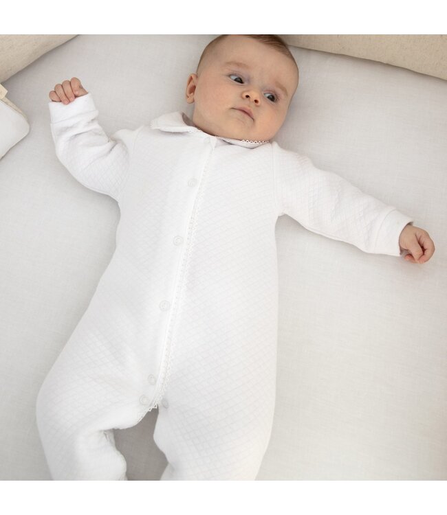 Living Nature Living Nature - Babypakje losange wit met kantje