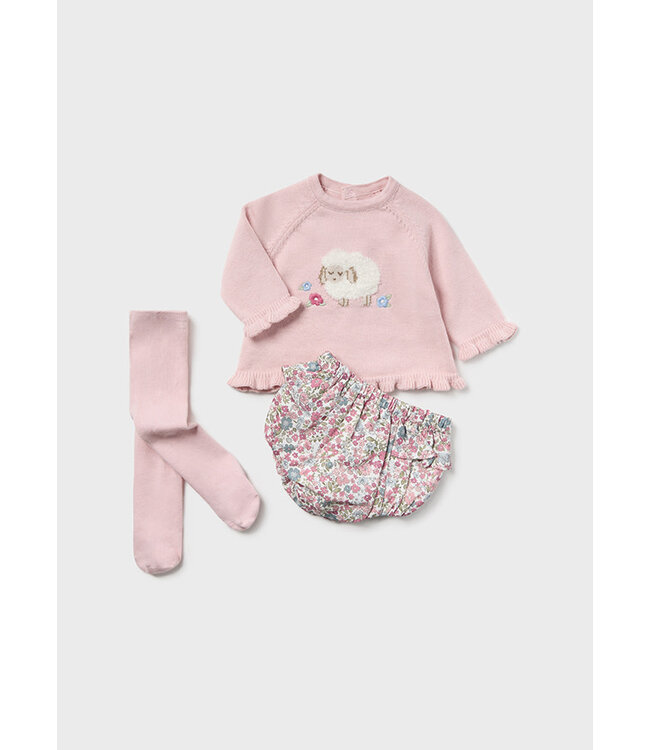 Mayoral Mayoral - Knit sweater set - Baby Rose