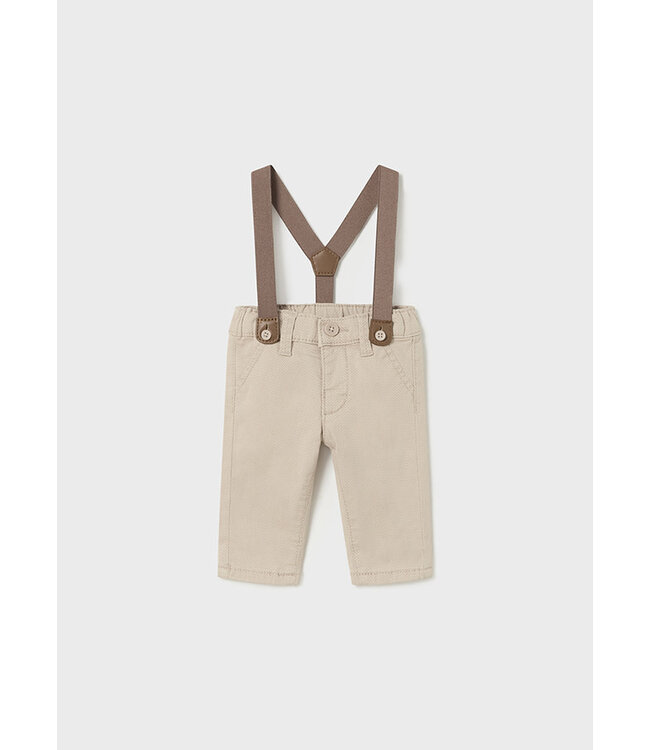 Mayoral Mayoral - Long trousers with suspenders - Walnut
