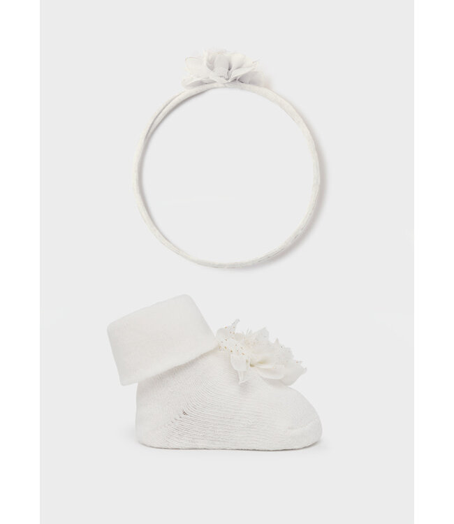 Mayoral Mayoral - Headpiece and sock set - Natural
