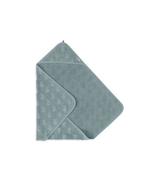 Jollein Jollein - Badcape Badstof 75x75cm Miffy Jacquard Sea Green