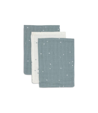 Jollein Jollein - Hydrofiel Washandje 15x20cm Twinkling Sea Green (3pack)