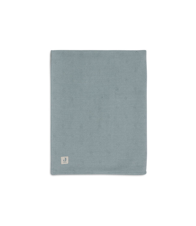 Jollein Jollein - Deken Wieg 75x100cm Cosy Knit Sea Green/Velvet