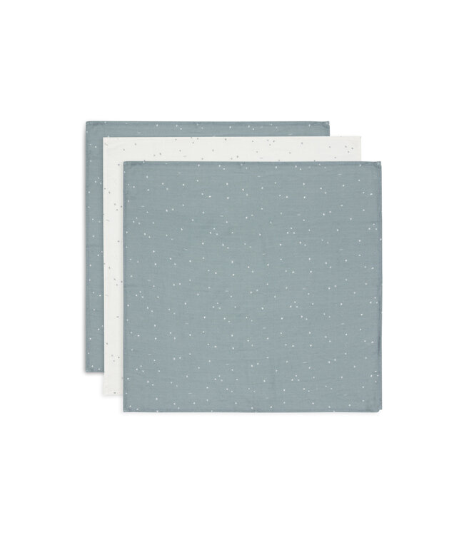 Jollein Jollein - Hydrofiele Doek Small 70x70cm Twinkling Sea Green (3pack)