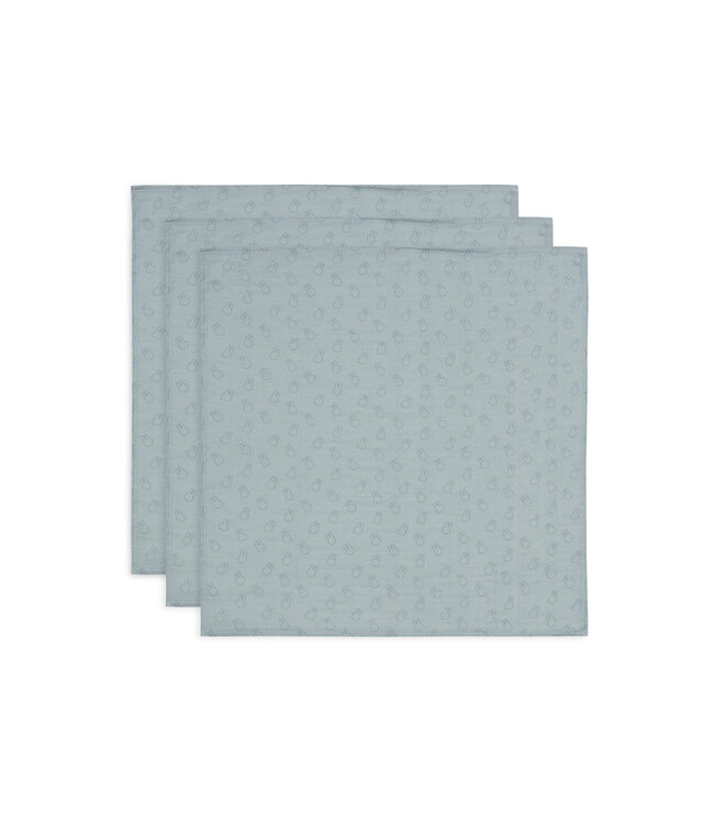 Jollein Jollein - Hydrofiele Doek Small 70x70cm Miffy Silhouettes SeaGreen(3p)