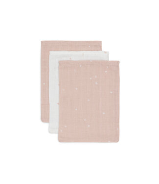Jollein Jollein - Hydrofiel Washandje 15x20cm Twinkling Wild Rose (3pack)