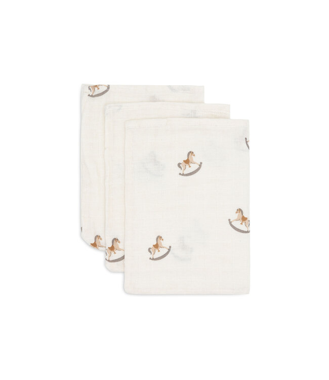 Jollein Jollein - Hydrofiel Washandje 15x20cm Nostalgic Ride (3pack)