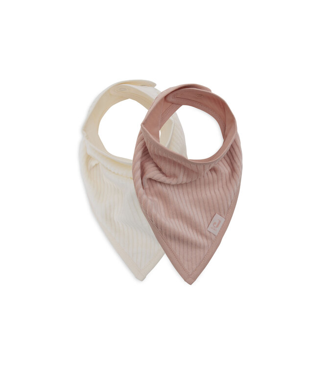 Jollein Jollein - slab bandana velvet wild rose / ivory (2pack)