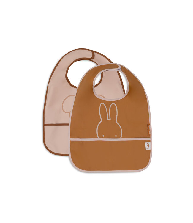 Jollein Jollein - Slab Waterproof Miffy Peekaboo Wild Rose (2pack)