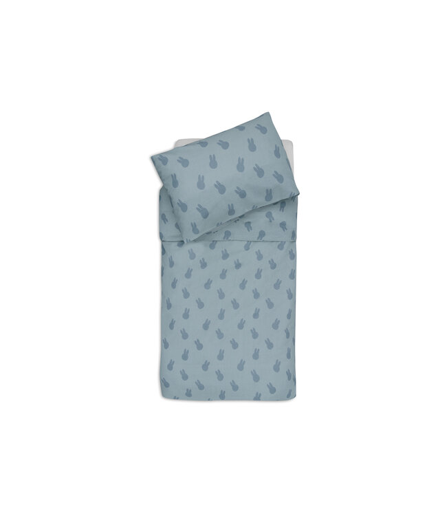 Jollein Jollein - Dekbedovertrek met sloop 100x140cm Miffy Shadow Sea Green
