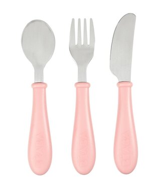 Beaba Beaba - 3-delig inox bestek - oudroze
