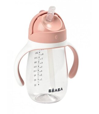Beaba Beaba - Drinkbeker met rietje 300ml - oudroze