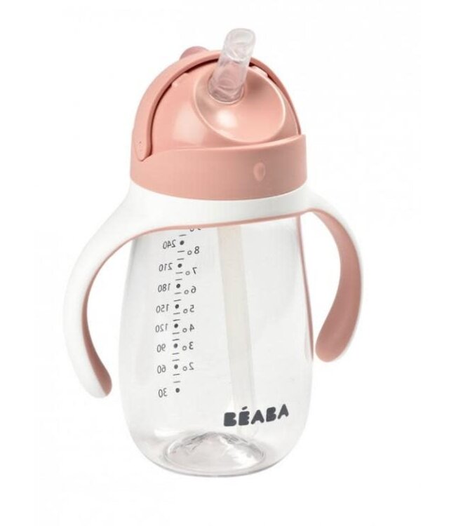 Beaba Beaba - Drinkbeker met rietje 300ml - oudroze