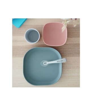 Beaba Beaba - Siliconen maaltijdkoffer 4 stuks - Eucalyptus