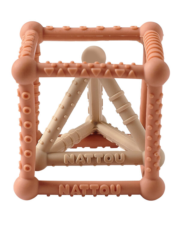 Nattou Nattou - SILICON - Kubus terracotta/zand
