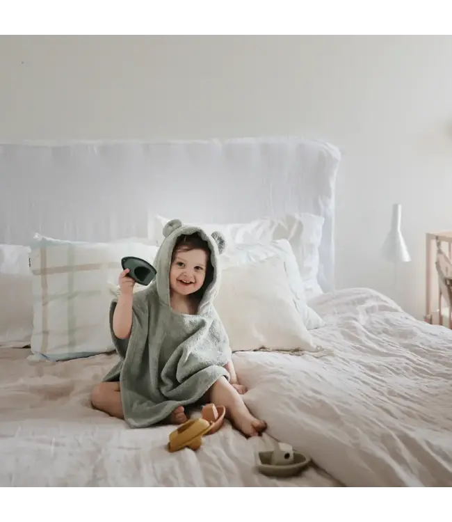 Mushie Mushie - Poncho Towel Bear - Moss