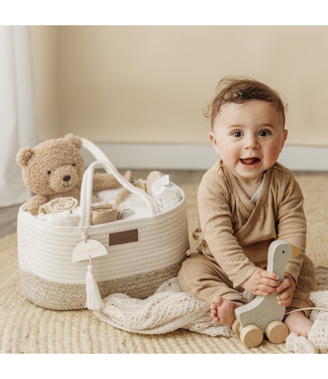 Yunioo Yunioo -  Diaper Caddy - White / Beige