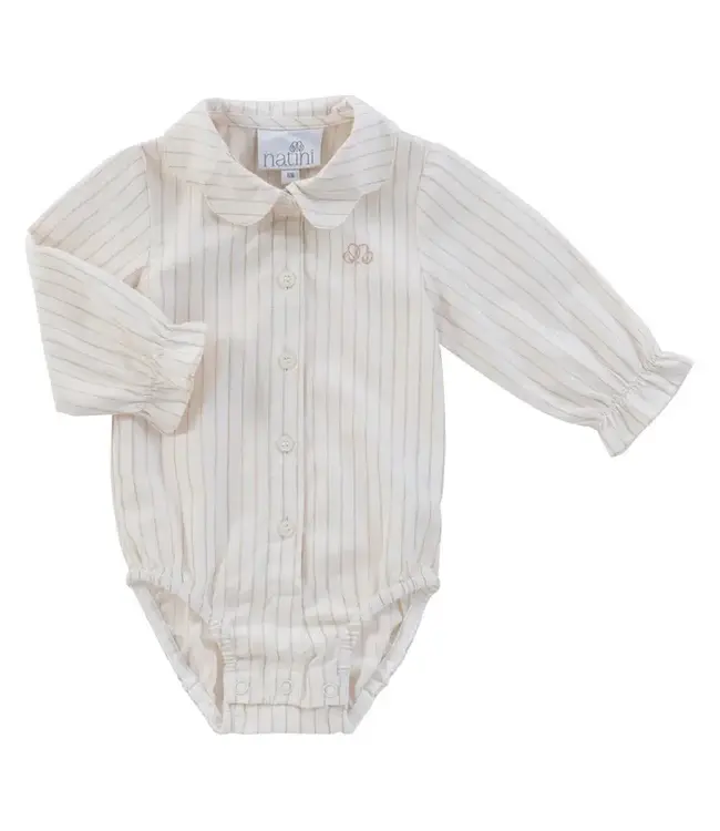 Natini Natini - Bodyblouse Stripes - Offwhite/gold