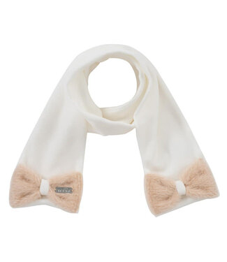 Natini Natini - Scarf Bow Fur Offwhite-Pink