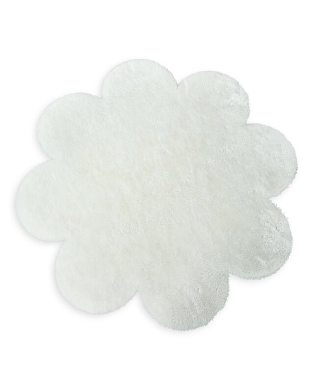 Living Nature Living Nature - Tapijt Flower écru 100x100 cm