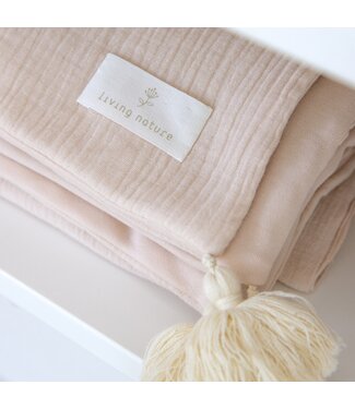 Living Nature Living Nature - Deken Doris tetra/interlock rose 65x95 cm