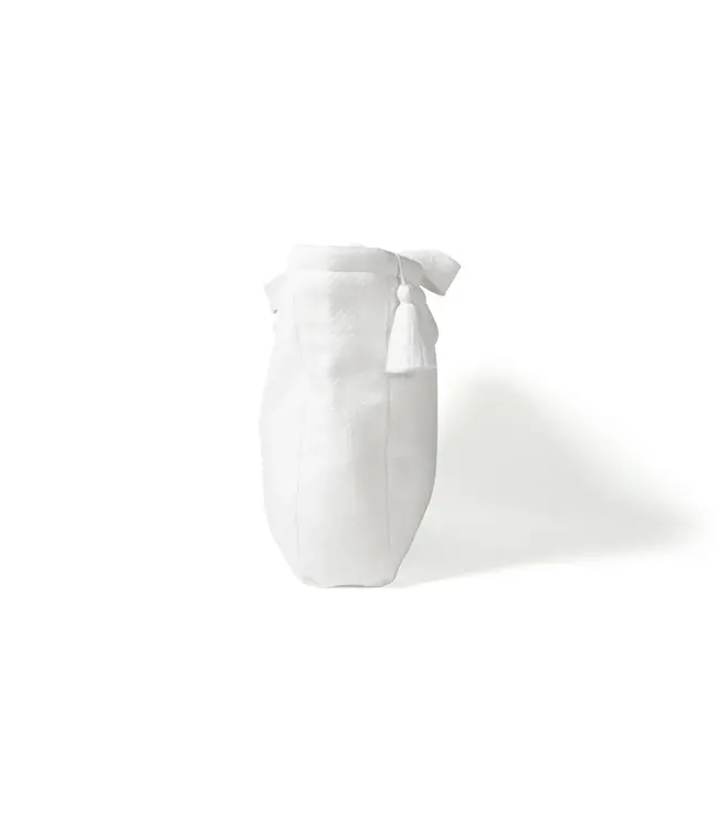 Living Nature Living Nature - Living Nature weekendtas Chantal in losange wit met bijhorende flosh groot - zonder borduring