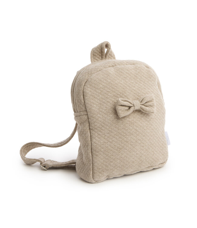 Living Nature Living Nature - Rugzak Céline in losange camel - Bijhorende strik voor rugzak wordt los meegeleverd. 