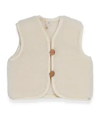 Quax Quax - Teddy Vest 3-6M - 100% Merino Wool - Cream
