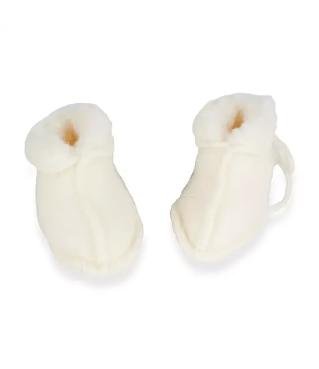 Quax Quax - Slofjes  3-6 M - 100% Merino Wool - Cream