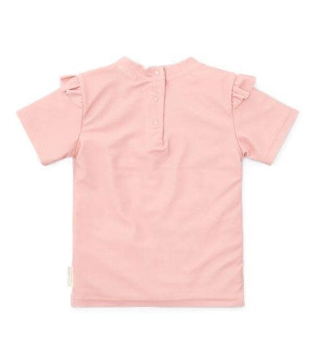 Little Dutch Little Dutch -Zwem T-shirt korte mouw ruches Seahorse Pink